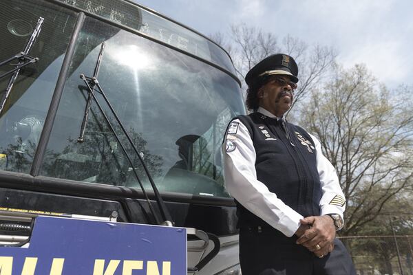 Dumas was recently award MARTA’s Million Mile Safe Driver Award after 45 years as a bus operator. (DAVID BARNES / DAVID.BARNES@AJC.COM)