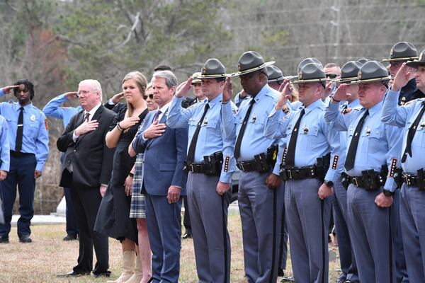 The funeral for Trooper Chase Redner was held Tuesday in Canton. Redner, 31, was killed while investigating a crash on Feb. 20 in Clayton County.