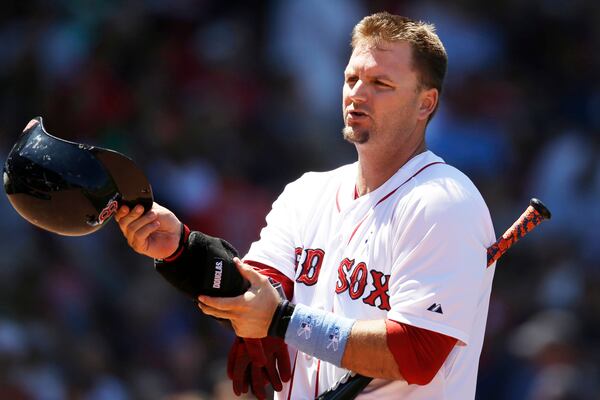 Boston Red Sox' A.J. Pierzynski grimaces after he struck swinging to end the first inning of a baseball game against the Cleveland Indians, Sunday, June 15, 2014, in Boston. The Indians won 3-2 over the Red Sox. (AP Photo/Steven Senne) Sometimes-brash veteran catcher A.J. Pierzynski will be a mentor to Christian Bethancourt, but could play more if the youngster struggles. (AP photo)