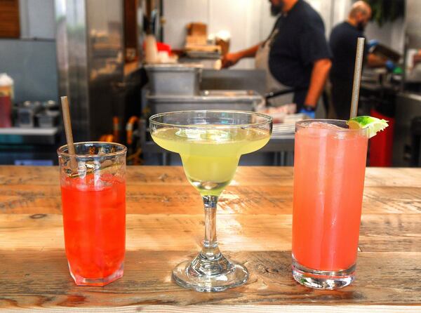 L-R: Santa Muerte, Margarita and La Paloma cocktails at El Burro Pollo. CONTRIBUTED BY CHRIS HUNT PHOTOGRAPHY