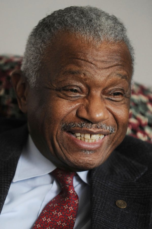 FILE - Former Hartford Mayor Thirman Milner is interviewed by the Associated Press at his home in Hartford, Conn., on Jan. 27, 2010. (AP Photo/Jessica Hill, File)