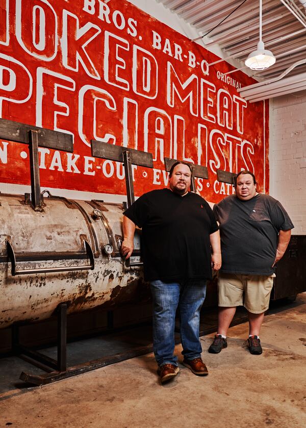 Jonathan and Justin Fox, the owners of Fox Bros. Bar-B-Q / Courtesy of Andrew Thomas Lee