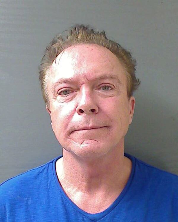 David Cassidy is seen in a police booking photo after his arrest on charges of felony DWI, driving while intoxicated, August 21, 2013 in Schodack, New York.