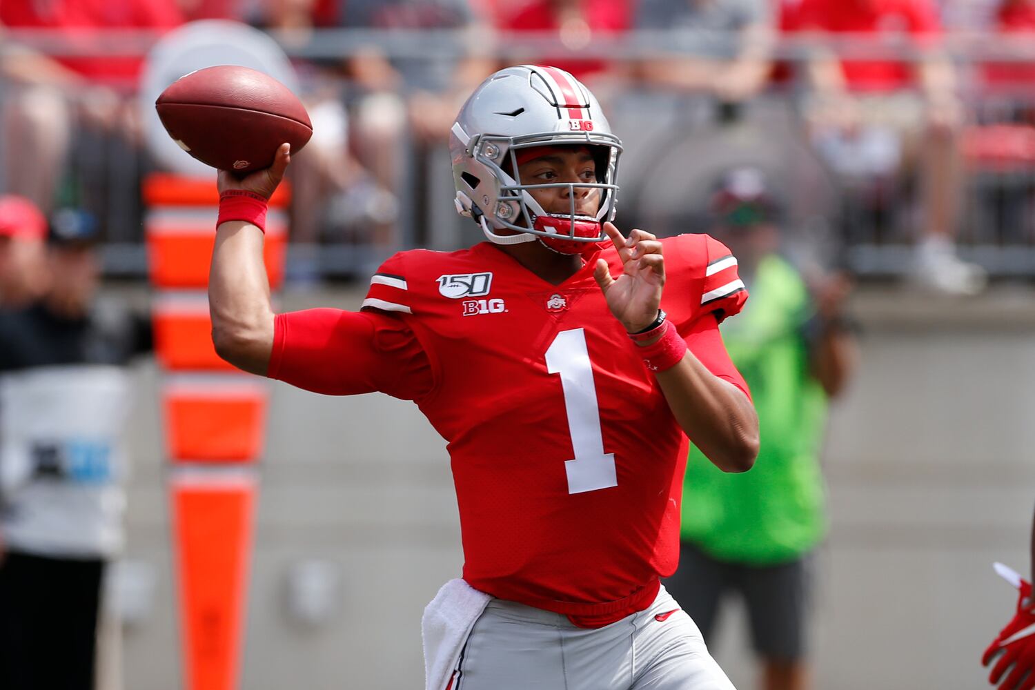 Photos: Ex-Bulldog Justin Fields makes debut in Ohio State uniform