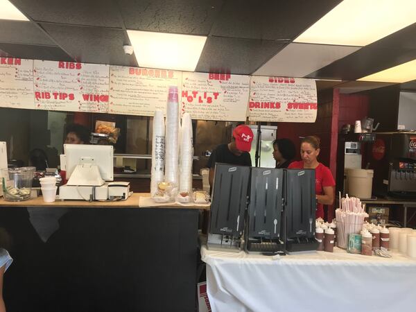 The interior of Pit Boss BBQ in Hapeville.