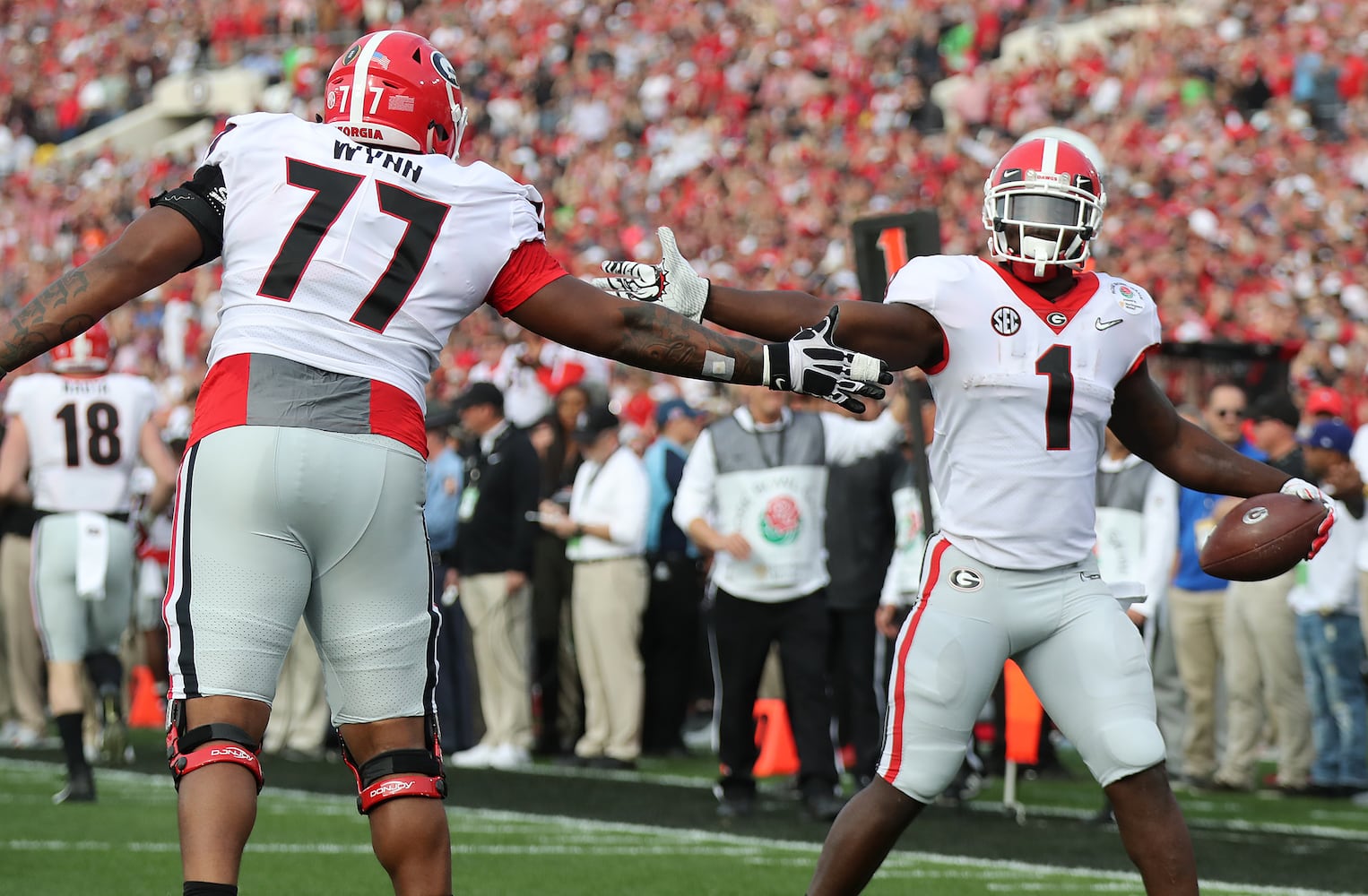 Photos: Bulldogs battle Sooners in Rose Bowl