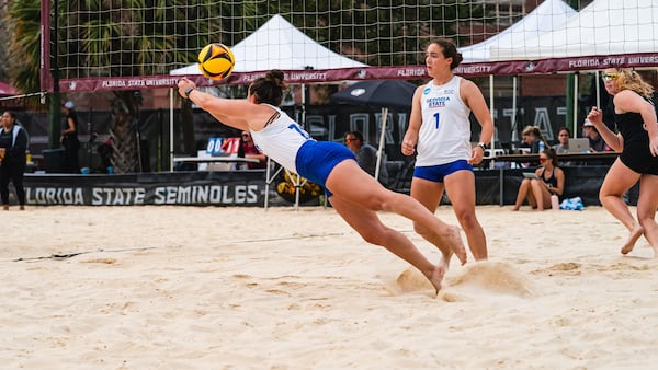 Bella Ferary and her twin sister Angel are 25-13 in 2024. (Photo by Daniel Wilson/Georgia State Athletics)