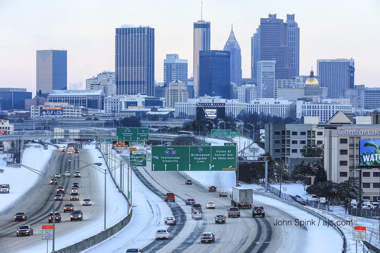 Photos: Frigid cold and snow move in to metro Atlanta