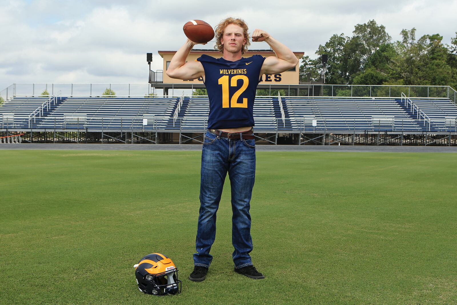 Brock Vandagriff, a senior quarterback at Prince Avenue Christian School, poses for a photo on Thursday, August 6, 2020, at Prince Avenue Christian School.  CHRISTINA MATACOTTA FOR THE ATLANTA JOURNAL-CONSTITUTION.
