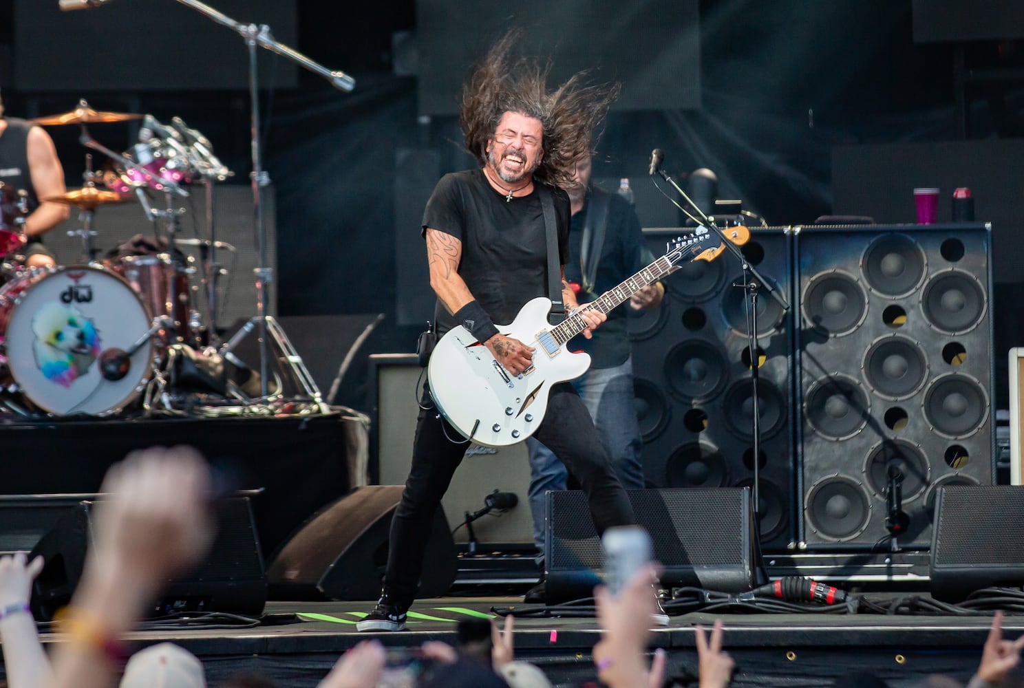 Atlanta, Ga: Foo Fighters closed out Shaky Knees 2024 on Sunday night with extended versions of their biggest hits. Photo taken Sunday May 5, 2024 at Central Park, Old 4th Ward. (RYAN FLEISHER FOR THE ATLANTA JOURNAL-CONSTITUTION)