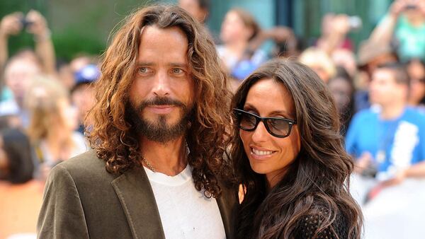 Musician/actor Chris Cornell and wife Vicky Karayiannis arrive at the premiere of "Machine Gun Preacher" at Roy Thomson Hall during the 2011 Toronto International Film Festival on September 11, 2011 in Toronto, Canada.