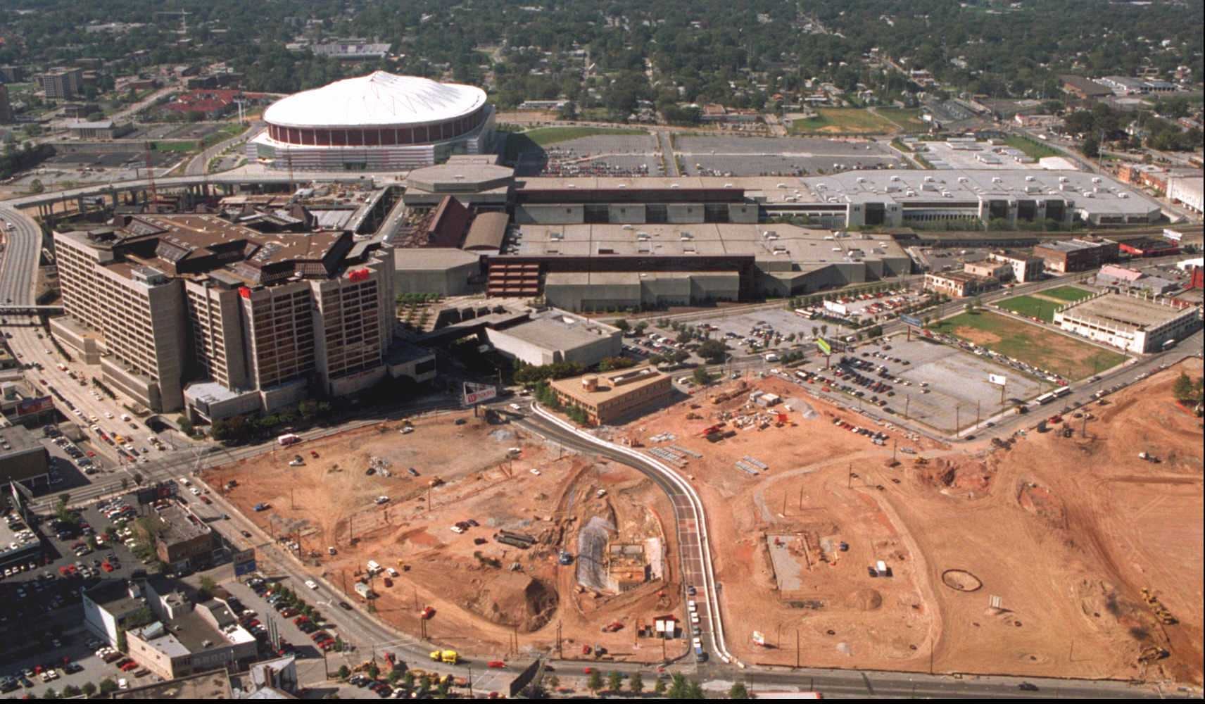 Centennial Olympic Park under construction