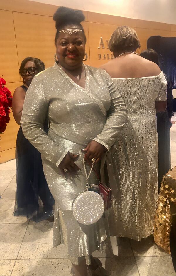 Gayle Morgan-Bryant, 67, rushed home from a cruise to attend the ball. (Contributed by Fran Jeffries)