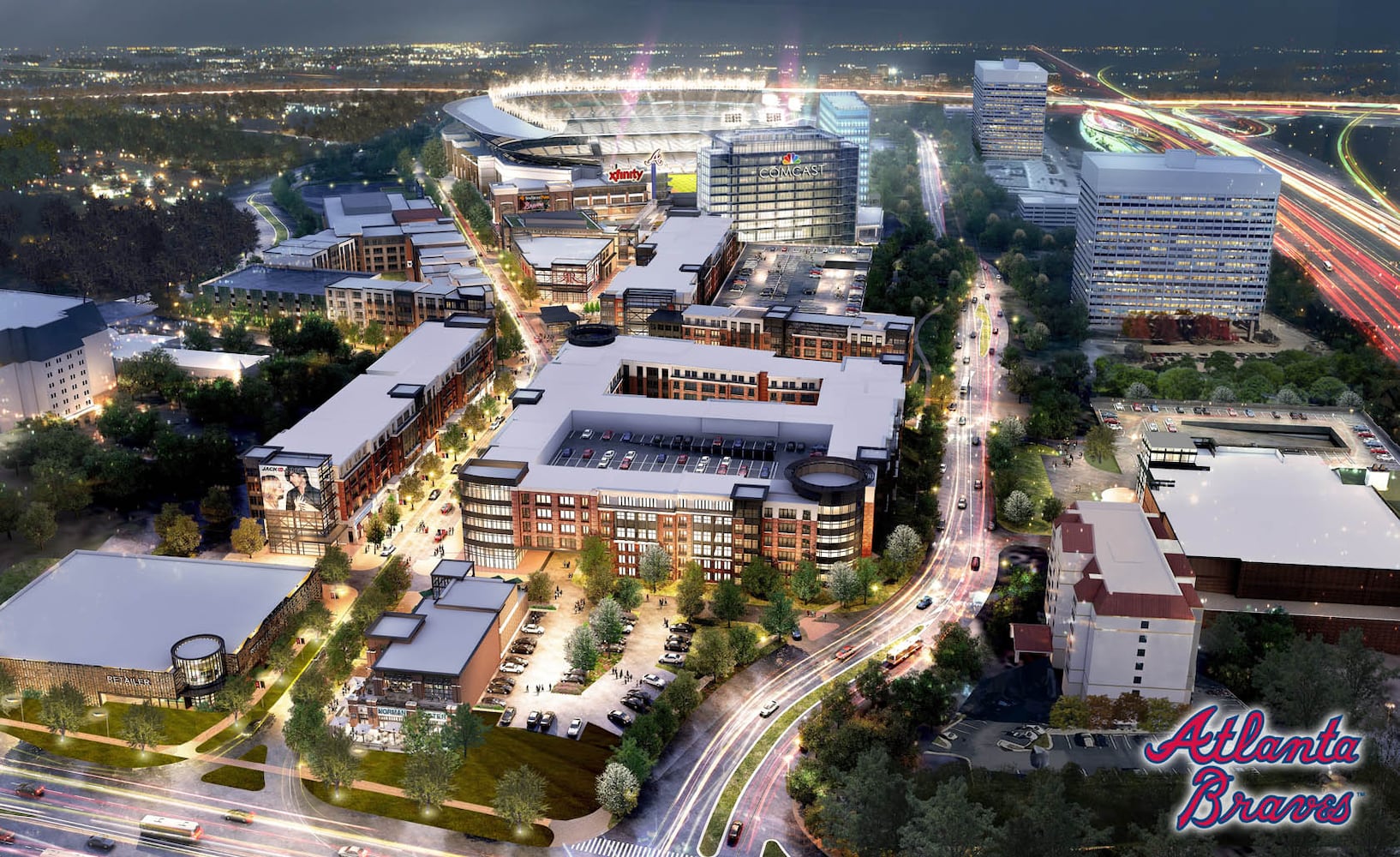 Atlanta Braves stadium renderings and site photos