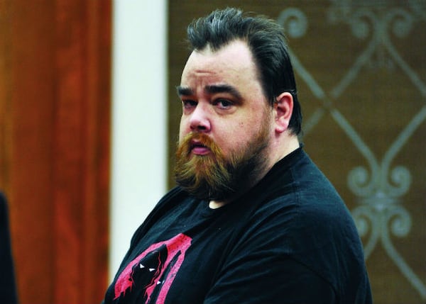 Walter Richters is pictured during his arraignment at the Caledonia County Court in St. Johnsbury, Vt., on Wednesday, Oct. 8, 2014. Richters is serving three years in prison for manslaughter in the August 2014 death of his former girlfriend's disabled son, who was fed vodka through his feeding tube.