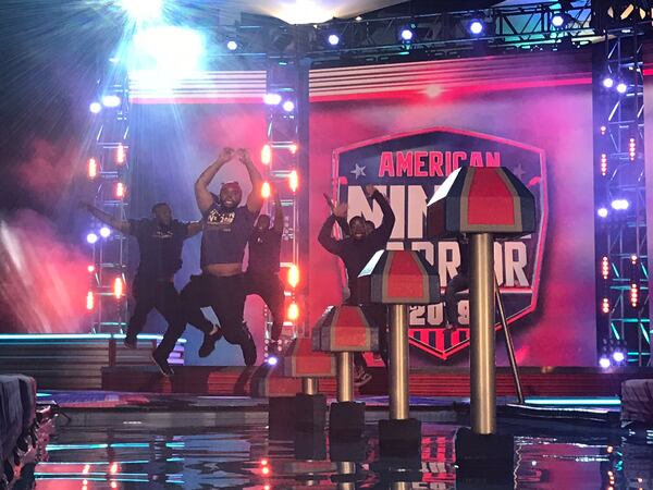 A dance troupe provided entertainment before the start of taping of "American Ninja Warrior" in Atlanta in March, 2019.