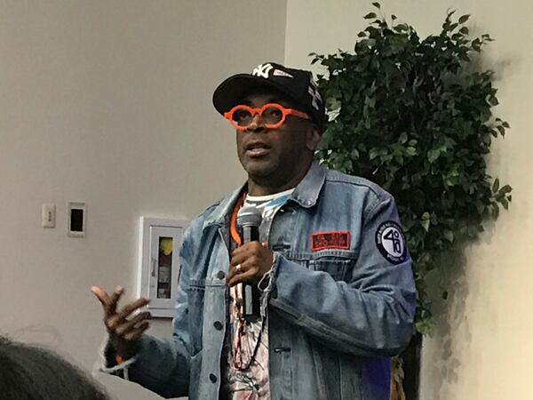  Spike Lee speaking to Spelman students September 30, 2017. CREDIT: Rodney Ho/rho@ajc.com