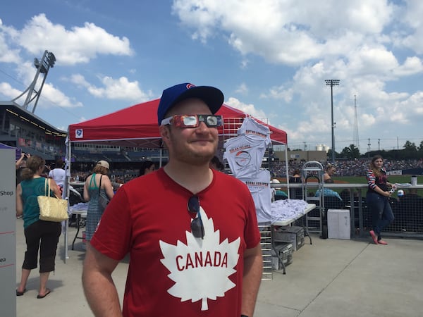 Jeffrey Lambe was in town for the eclipse from Calgary, Canada.