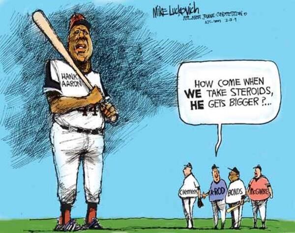 This cartoon was one of Mike Luckovich's favorites of 2009. Says Mike: "Hank Aaron is an Atlanta legend -- 100 percent natural, no artificial ingredients."