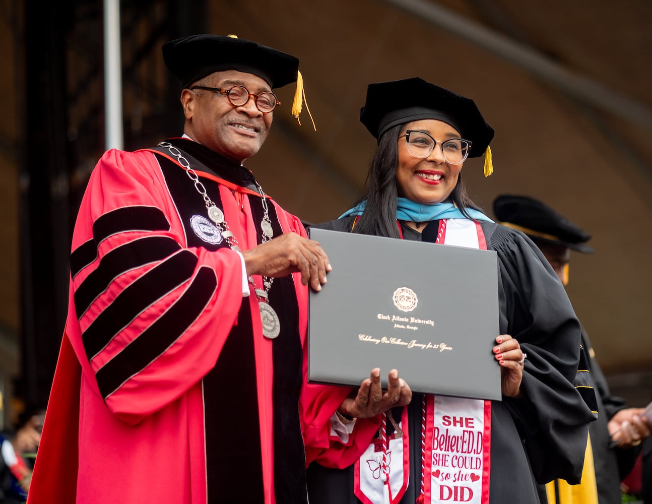 Graduates, faculty and family gather for the Clark Atlanta University 35th annual commencement convocation.