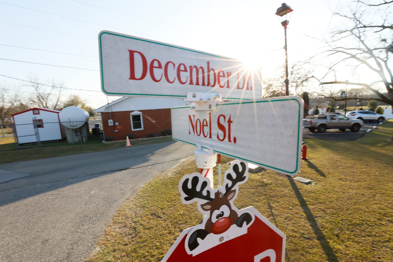 One thing that identifies the nine streets that make up the town of Santa Claus is the Christmas symbols and names of the streets.
 Miguel Martinez / miguel.martinezjimenez@ajc.com