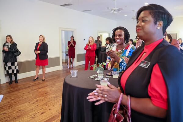 The Junior League of Dekalb County celebrated the renaming of the Mary Gay House to 716 West in a ceremony in Decatur on Wednesday, December 7, 2022.   (Arvin Temkar / arvin.temkar@ajc.com)