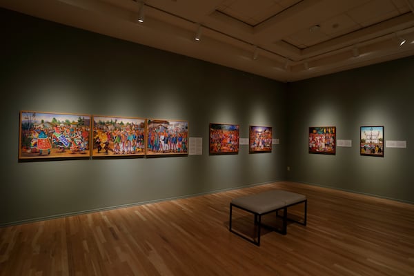 Accompanying "Picture Worlds" is "Contemporary Maya Picture Worlds," a exhibition of paintings by five contemporary Maya artists. (Courtesy of Mike Jensen)