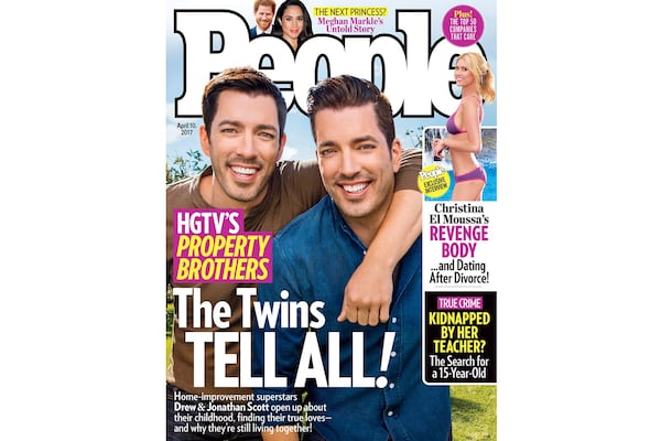  HGTV's Property Brothers Drew and Jonathan Scott People Cover