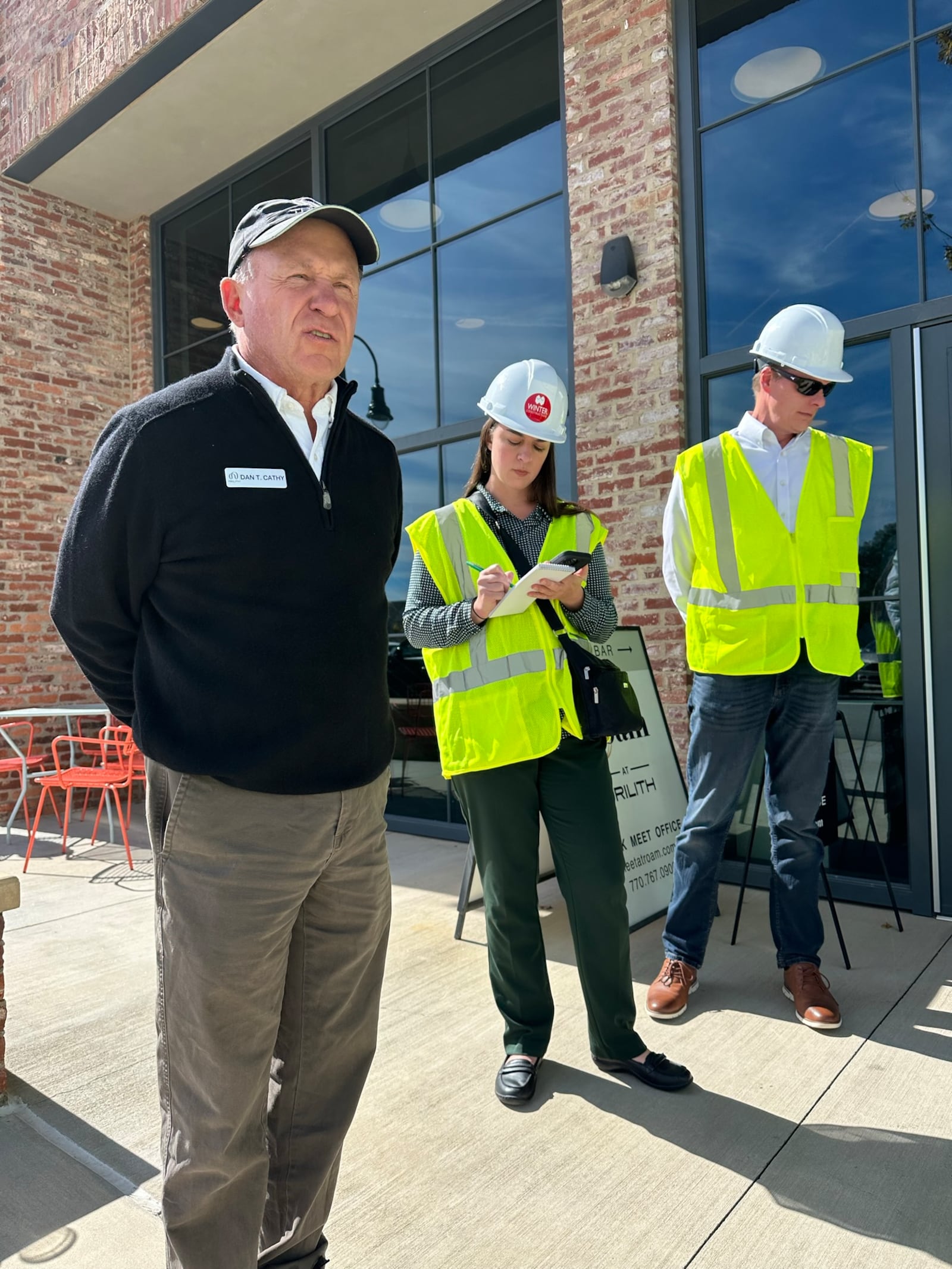 Dan Cathy on Oct. 23, 2023 explained why he was building out Trilith and his vision of the town before a walk through of the new Trilith Guesthouse Hotel set to open in early 2024. RODNEY HO/rho@ajc.com