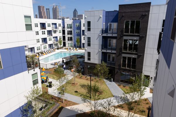 A dedication for the new commercial and residential development at the King Memorial Station was held Friday, May 19, 2022.  (Steve Schaefer / steve.schaefer@ajc.com)