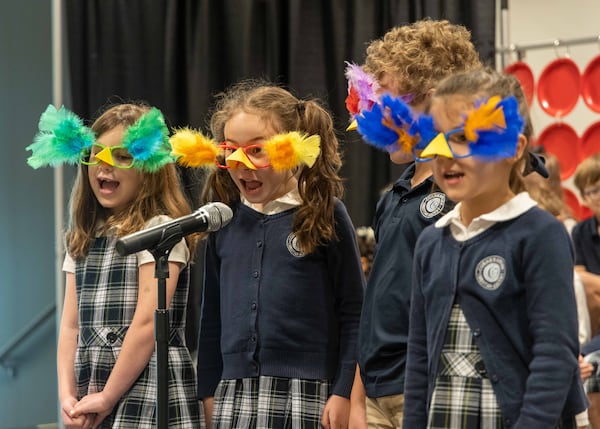 Kindergarteners rehearse for a play at Cornerstone Academy. For the Top Workplace small sized business. PHIL SKINNER FOR THE ATLANTA JOURNAL-CONSTITUTION