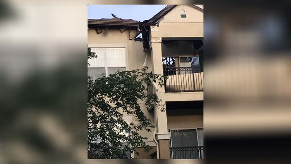 This is the aftermath of a fire at a Gwinnett County apartment building.