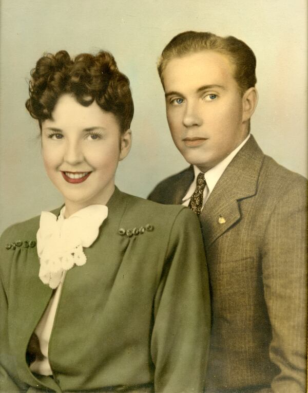 Mollie and Bill King are seen in a 1946 portrait taken in Athens, where they settled after being reunited following World War II. (Courtesy of the King family)