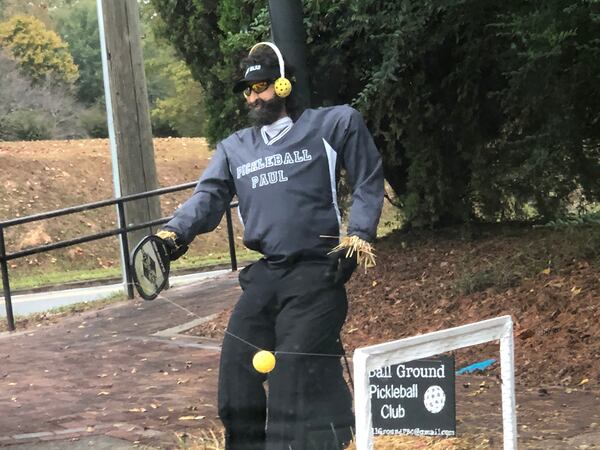 No matter how many times she passes this guy, Grace Waters said it always takes her a minute to realize he's not real. "Someone in Ball Ground has a great sense of humor," she wrote.