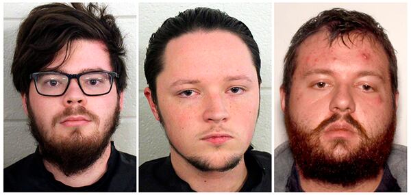  Luke Austin Lane of Floyd County, Jacob Kaderli of Dacula, and Michael Helterbrand of Dalton, Ga., remain jailed in Floyd County for their alleged involvement inthe al-Qaida-style terror network The Base. 