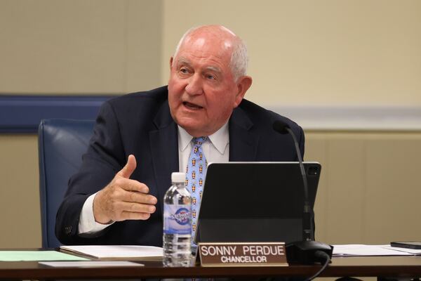 University System of Georgia officials are considering tuition increases to offset cuts in state funding for the upcoming fiscal year. Pictured isChancellor Sonny Perdue. (Miguel Martinez for The Atlanta Journal-Constitution)