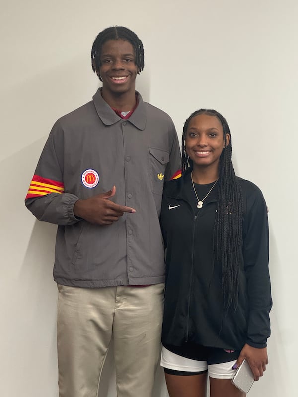 Caleb Wilson and Hailee Swain have been friends since the fifth grade, when Wilson began training under Swain's father, Robert Swain. (Courtesy of Holy Innocents')