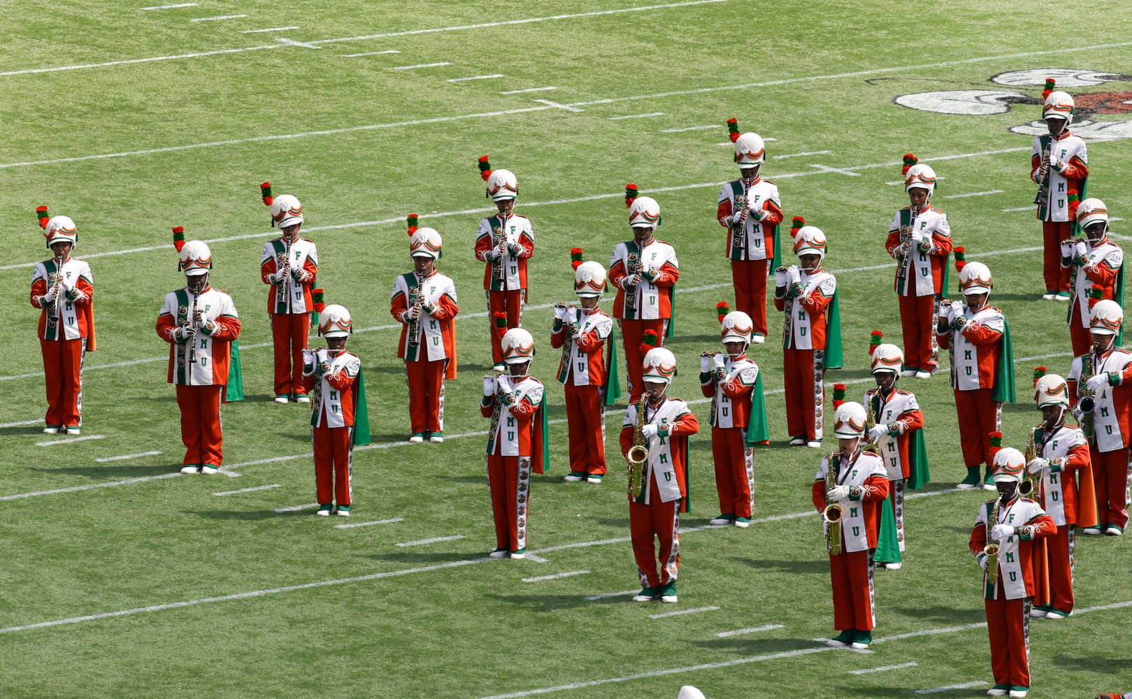 FAMU band on the field, Sept. 1, 2013