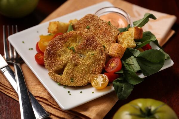 Fried tomato fall salad, styled by Mark Graham, Thursday, Oct. 5, 2017, in Chicago.  (E. Jason Wambsgans/Chicago Tribune/TNS)