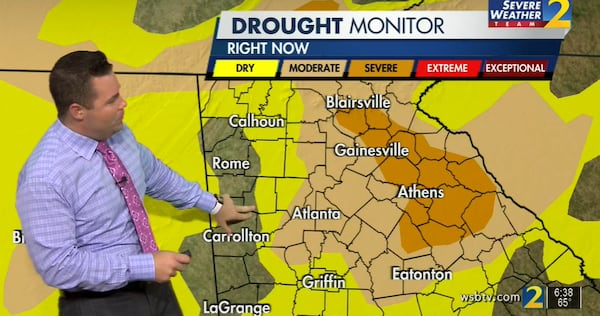 Channel 2 Action News meteorologist Brian Monahan said parts of metro Atlanta are considered to be under moderate to severe drought conditions.