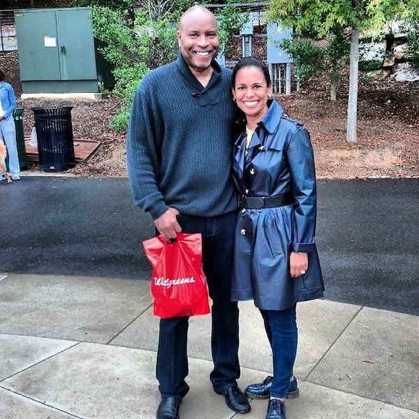 Rick Caffey, with his wife Jackie, in 2013. Caffey runs Entercom's Atlanta radio operations and helped put the Clark Atlanta University partnership together. CR: Facebook public photo from V-103