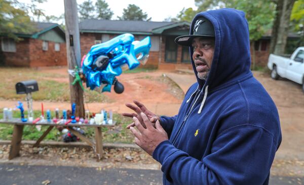 Connie Sims' son Tyrell was shot in the head Friday night when someone in a black car opened fire on Bell Avenue.