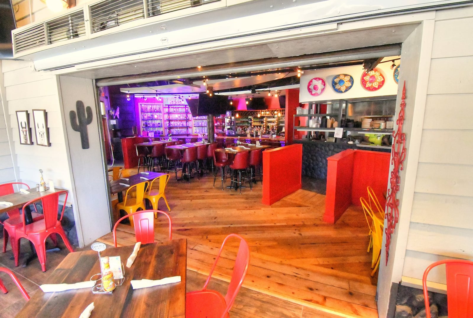 Looking into bar and dining area from the outdoor patio at Lazy Llama Cantina. CONTRIBUTED BY CHRIS HUNT PHOTOGRAPHY.