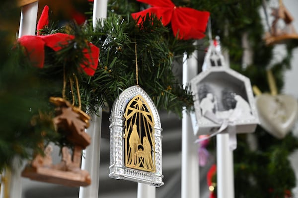 Photo shows a few of more than 1,000 nativity scenes at Marielos Bond’s home in Alpharetta on Saturday, December 17, 2022.  (Hyosub Shin / Hyosub.Shin@ajc.com)