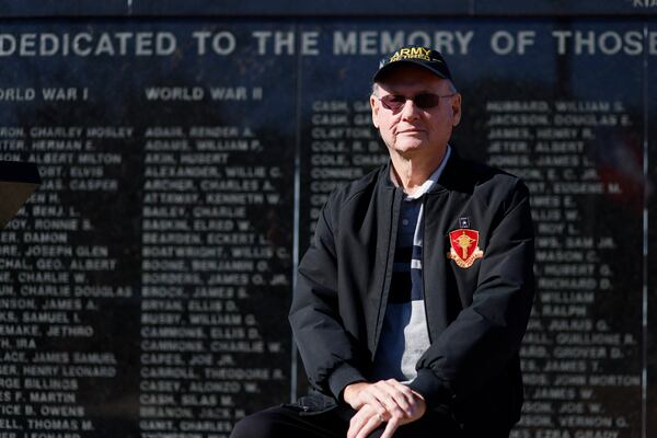 Barry Gardner, a Carrollton resident and veteran soldier who served at Fort Moore, said Sgt. William Jerome Rivers’ death hit close to home. Gardner is president of the Carroll County Veterans Memorial Park Association, which plans to include Rivers’ name on a wall at the park honoring fallen U.S. service members.
Miguel Martinez /miguel.martinezjimenez@ajc.com