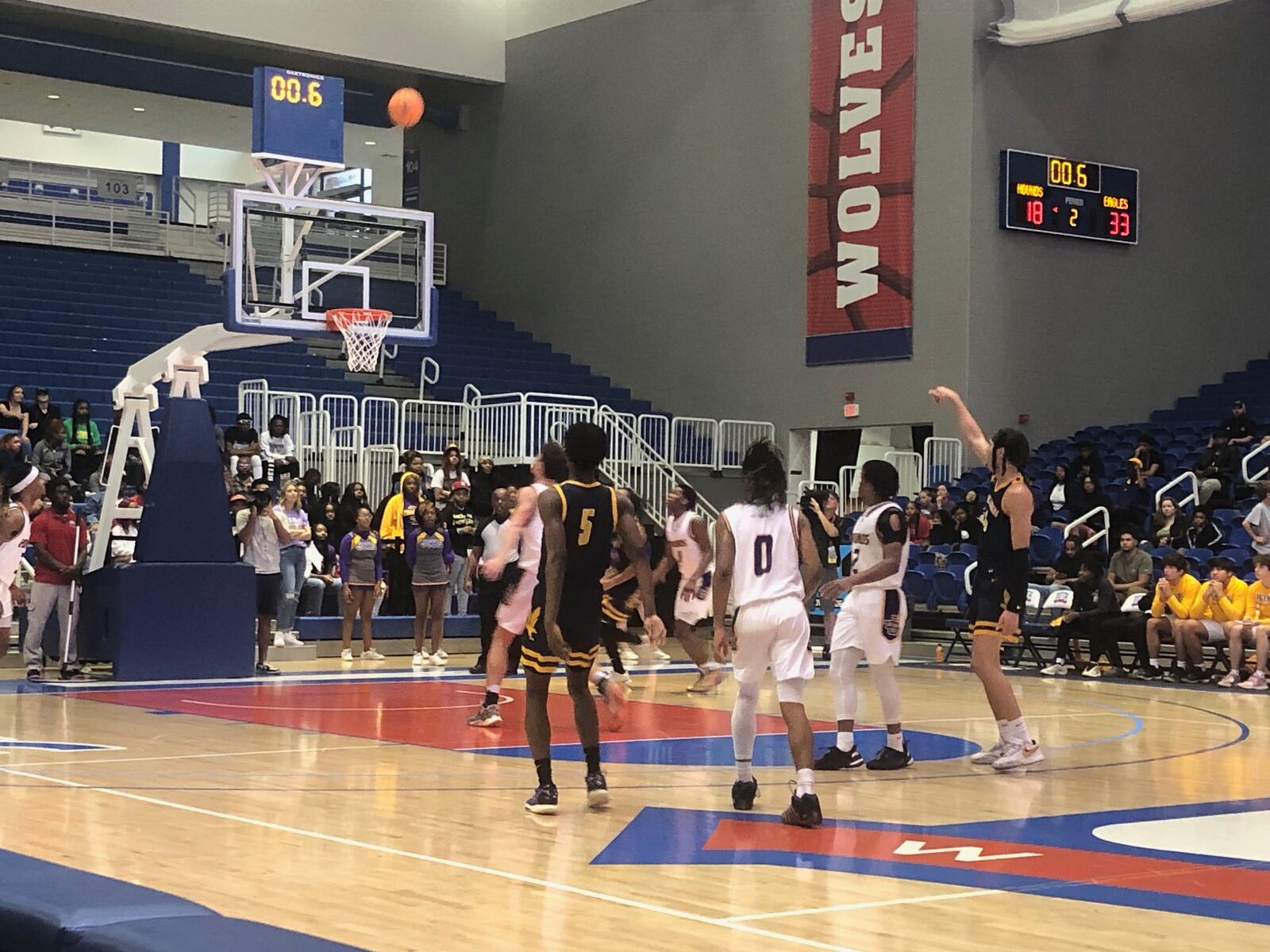 Eagle's Landing senior Kenneth Brayboy fires a long shot in the 66-54 win over Jones County on March 3, 2023 in Carrollton.