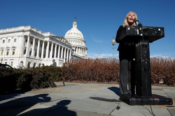 U.S. Rep. Marjorie Taylor Greene's new book, “MTG,” publishes in November. (Yuri Gripas/AbacaPress.com/TNS)