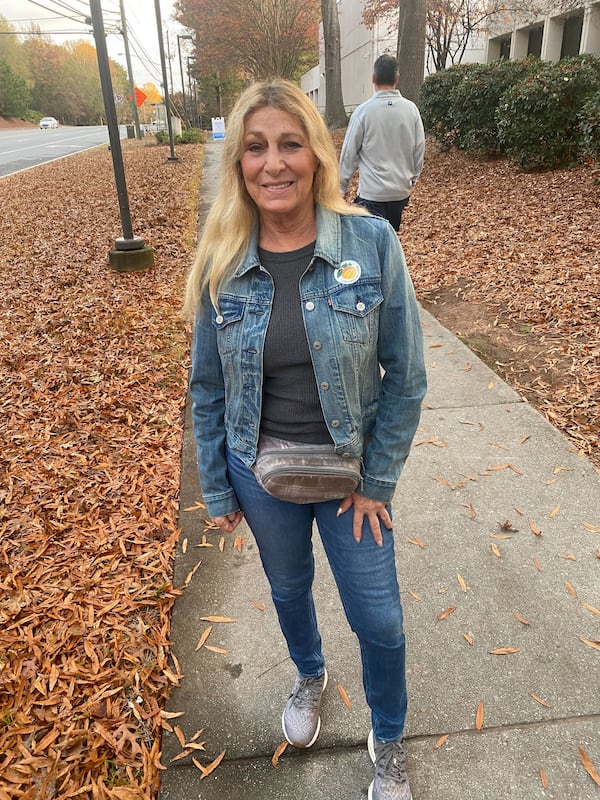 Carrie Schubert voted at the North Fulton Service Center on Election Day.