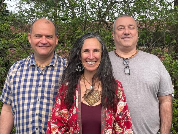 (left to right) Jon Morgan, Flávia Krsna and Antônio Da Costa Antônio founded Pure Bliss Organics in 2005. 
Courtesy of Pure Bliss Organics