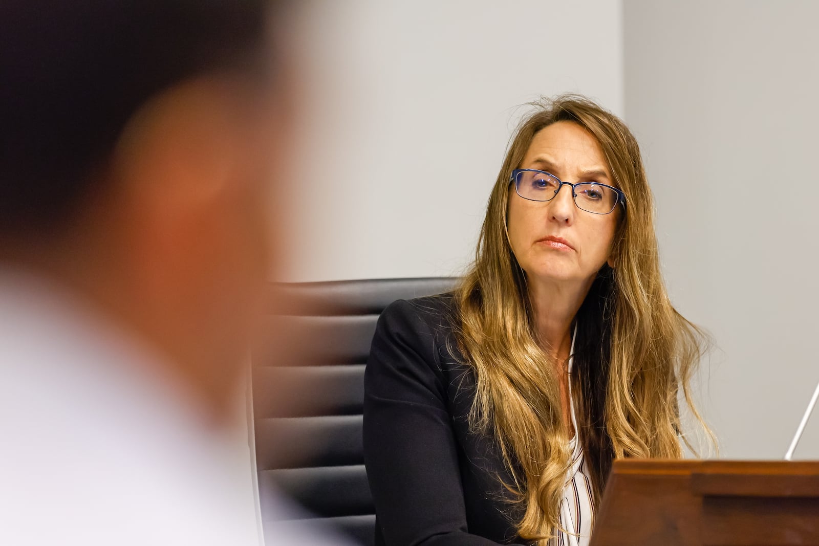 District One Commissioner Keli Gambrill is seen at a Cobb County Board of Commissioners meeting in Marietta on Tuesday, September 27, 2022.   (Arvin Temkar / arvin.temkar@ajc.com)